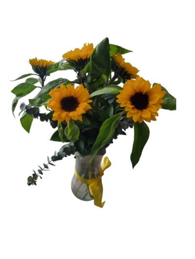 Jarron de Mini girasoles